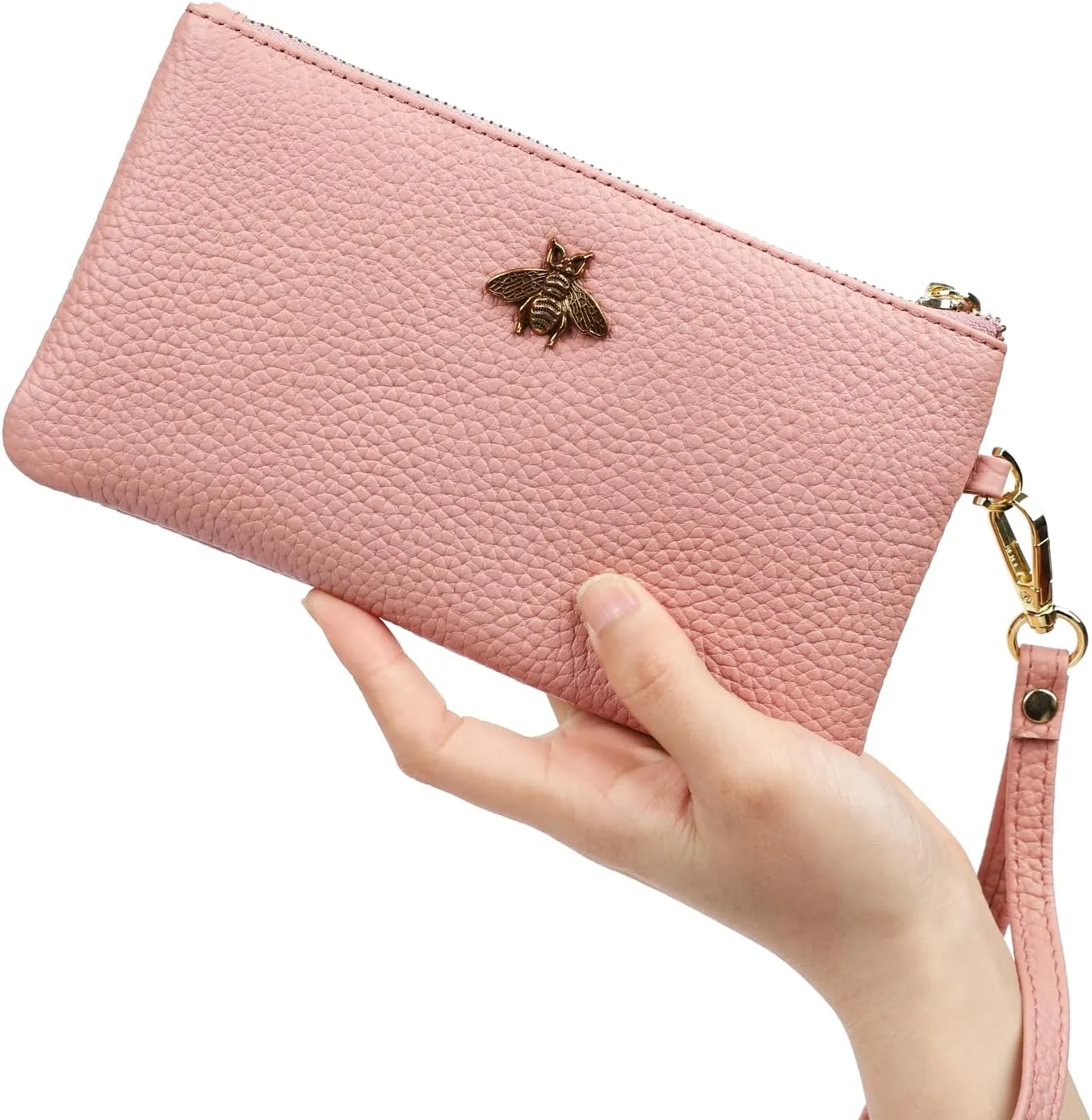 imeetu Women's Wristlet Clutch Purse Leather Cell Phone Wallet Handbag with Wrist Strap