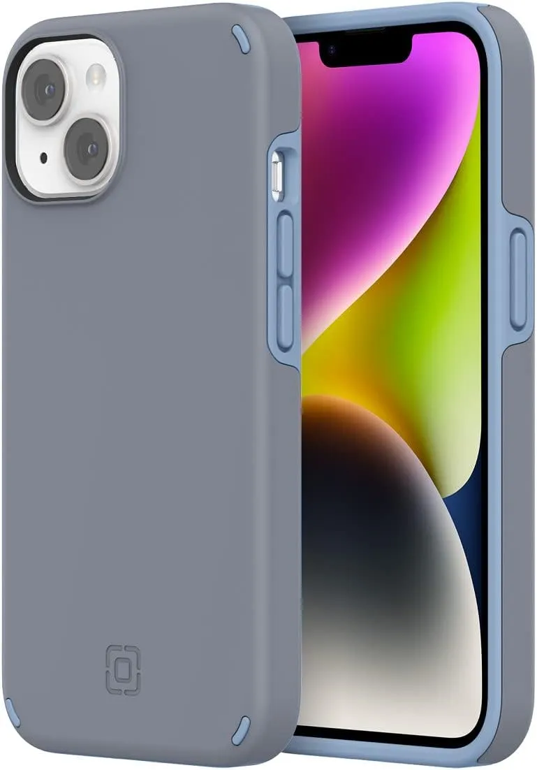 Incipio Duo Case for iPhone 14 – Magsafe & Wireless Charging Compatible, Slim Dual-Layer Protective Case with 12ft Drop Protection, Shock-Absorbing, Scratch-Resistant Cover - Gray