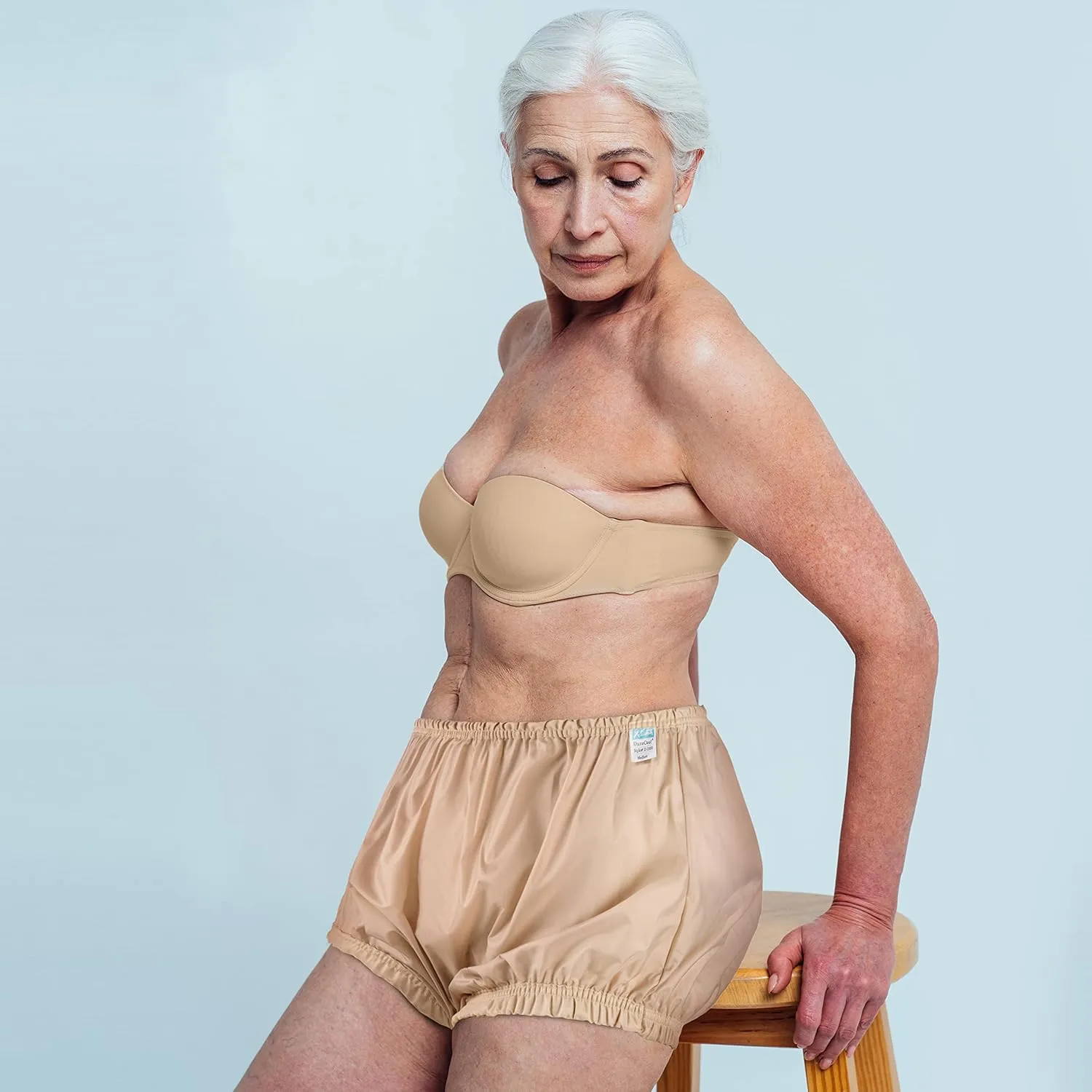 Incontinence Leak-Protection, Washable Pull-On Cover Pant, Advanced-Cool-Lightweight-Durable- Kleinert's (Beige,Medium)