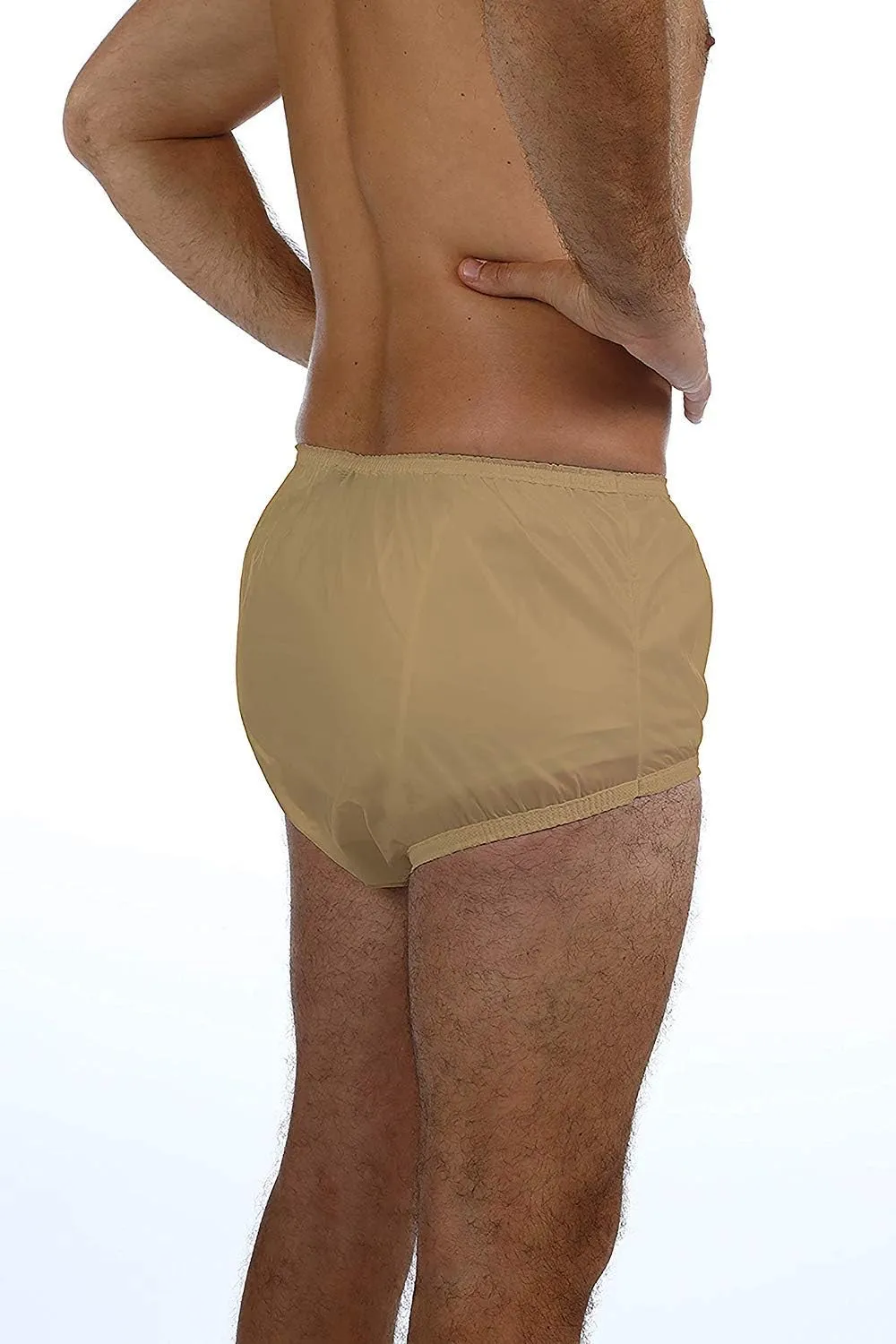 Incontinence Leak-Protection, Washable Pull-On Cover Pant, Advanced-Cool-Lightweight-Durable- Kleinert's (Beige,Medium)