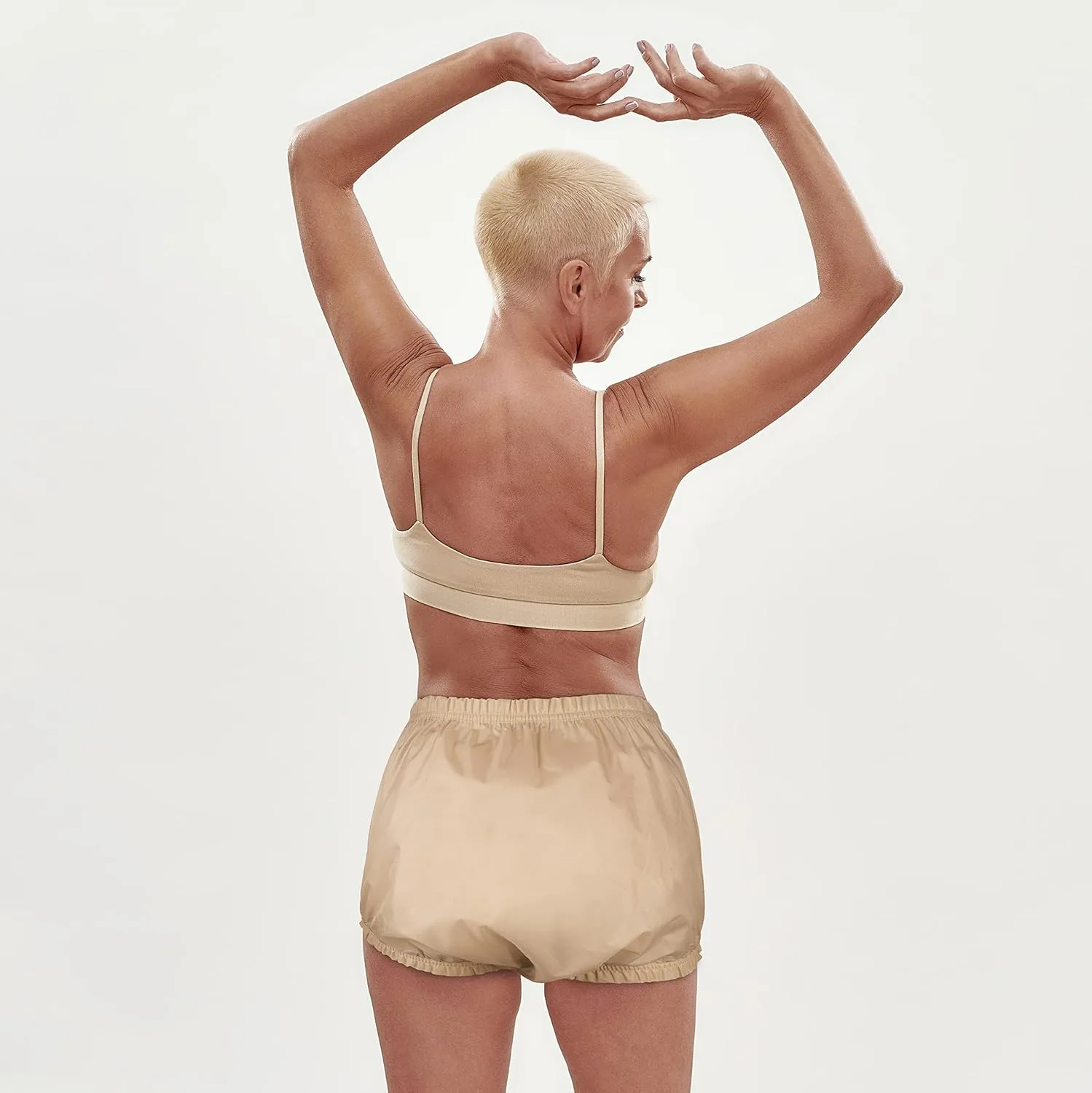Incontinence Leak-Protection, Washable Pull-On Cover Pant, Advanced-Cool-Lightweight-Durable- Kleinert's (Beige,Medium)