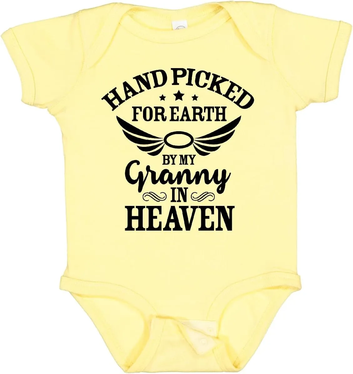 inktastic Handpicked for Earth By My Granny in Heaven with Angel Baby Bodysuit