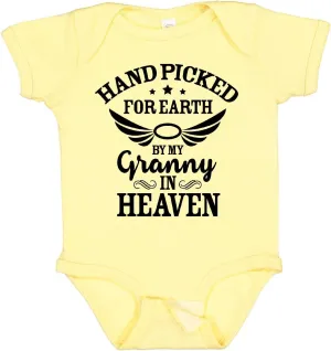 inktastic Handpicked for Earth By My Granny in Heaven with Angel Baby Bodysuit