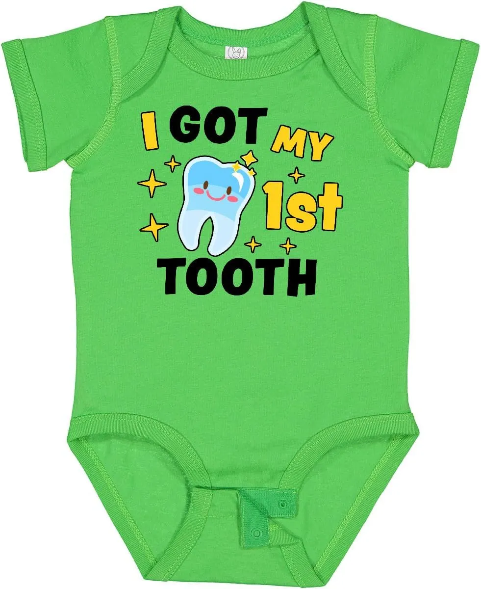 inktastic I Got My 1st Tooth with Cute Tooth Baby Baby Bodysuit