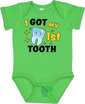 inktastic I Got My 1st Tooth with Cute Tooth Baby Baby Bodysuit