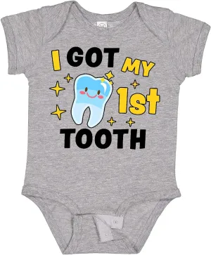 inktastic I Got My 1st Tooth with Cute Tooth Baby Baby Bodysuit