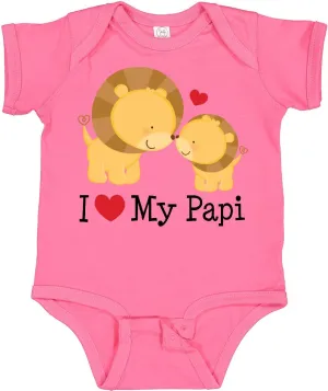 inktastic I Love My Papi Childs Baby Bodysuit