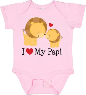 inktastic I Love My Papi Childs Baby Bodysuit