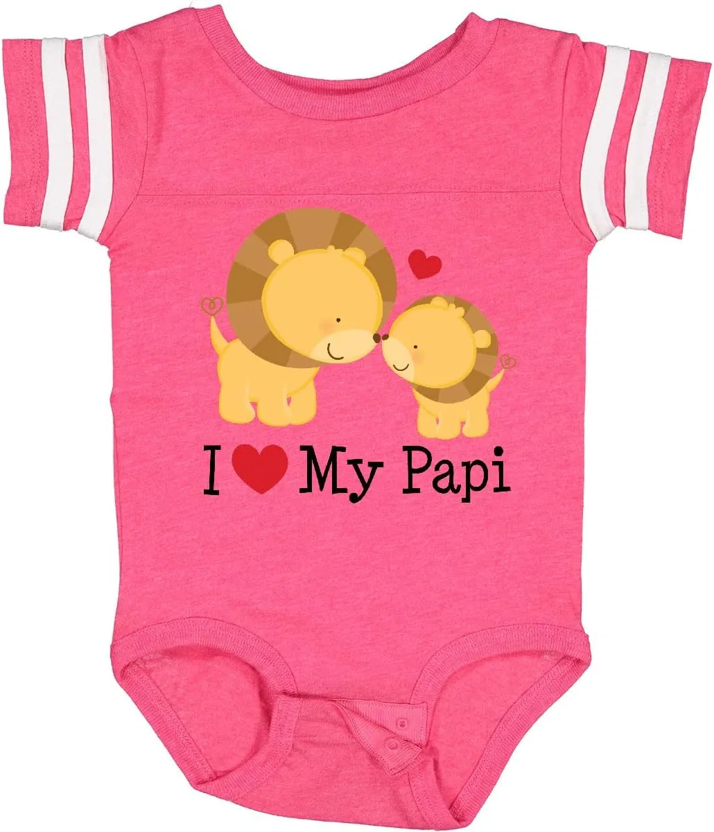 inktastic I Love My Papi Childs Baby Bodysuit