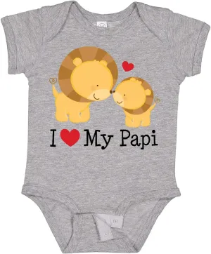 inktastic I Love My Papi Childs Baby Bodysuit