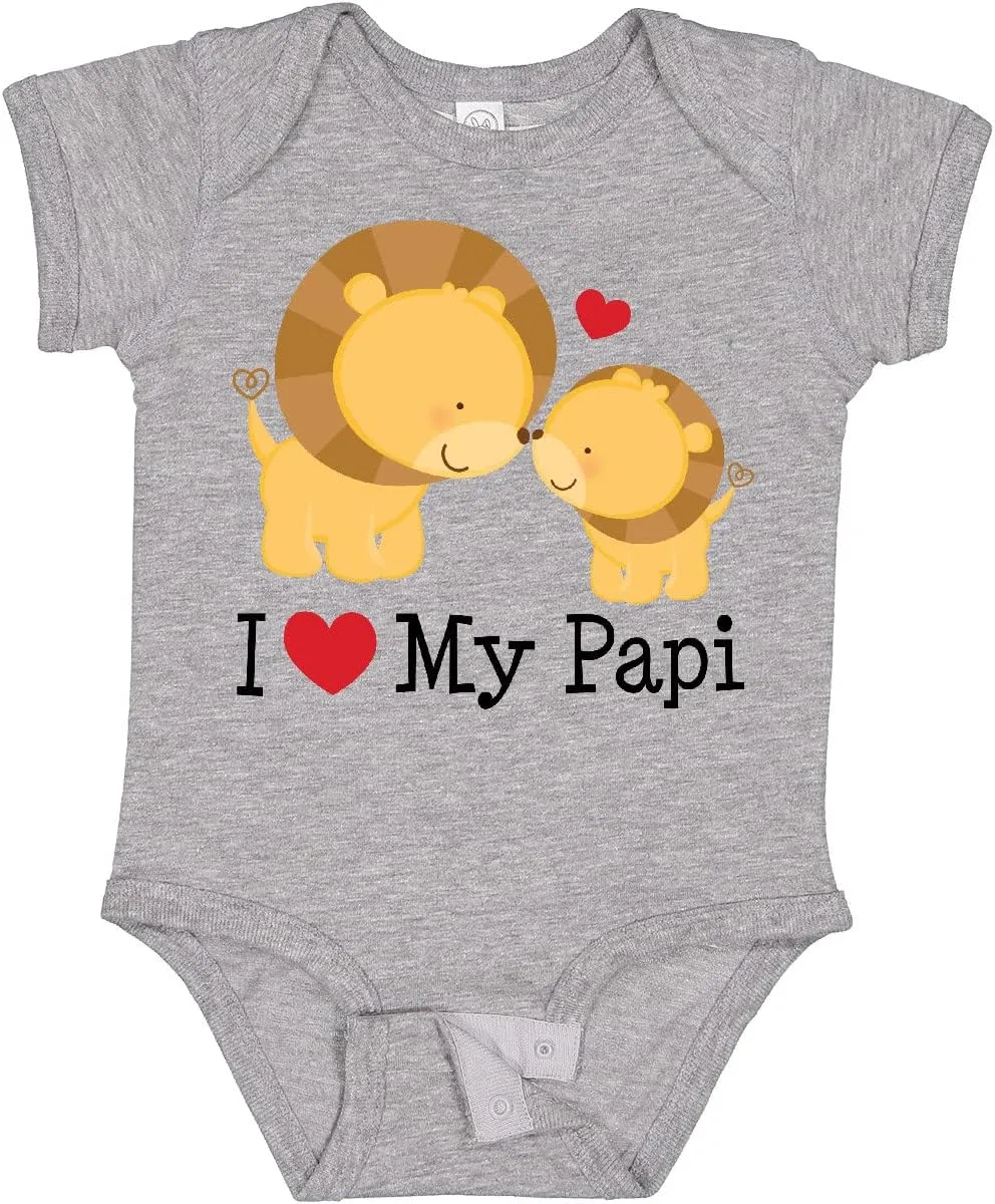 inktastic I Love My Papi Childs Baby Bodysuit