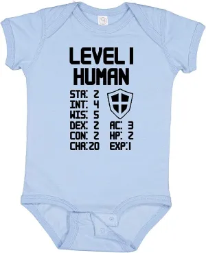 inktastic Level 1 Human Baby Bodysuit
