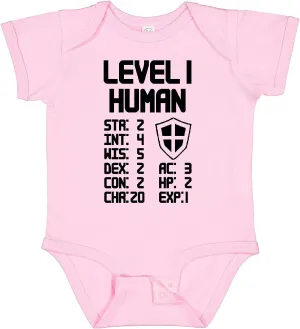 inktastic Level 1 Human Baby Bodysuit