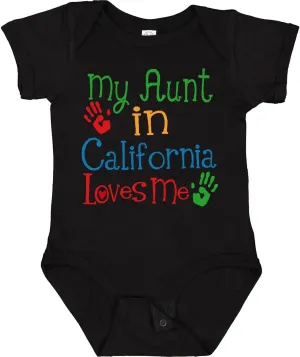 inktastic My Aunt in California Loves Me Baby Bodysuit