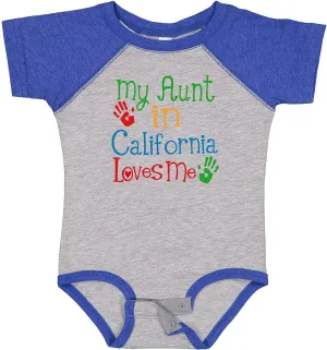 inktastic My Aunt in California Loves Me Baby Bodysuit
