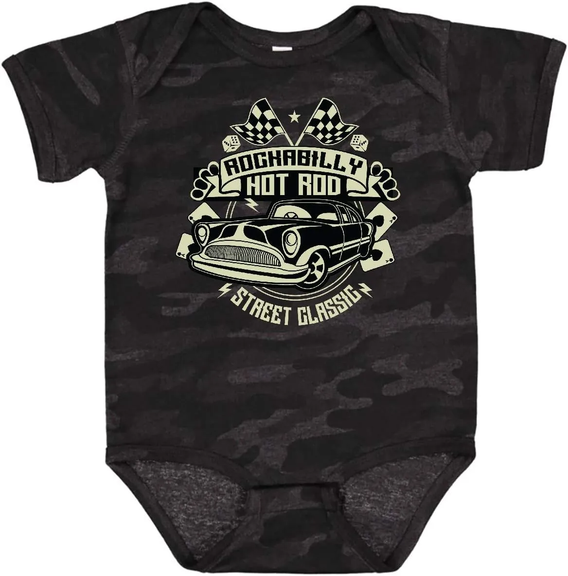 inktastic Rockabilly Hotrod Baby Bodysuit