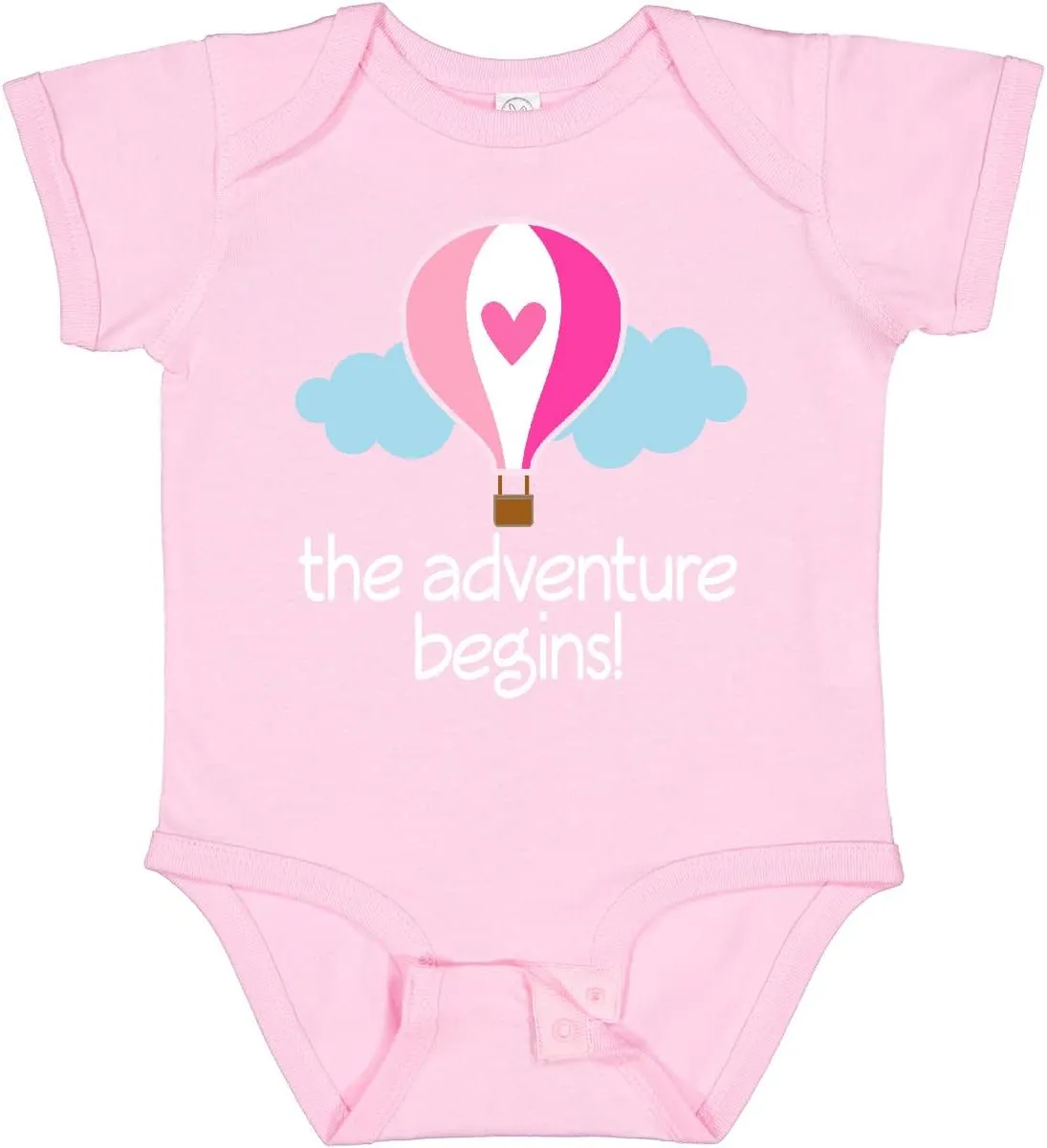 inktastic the Adventure Begins Hot Air Balloon Girls Baby Bodysuit