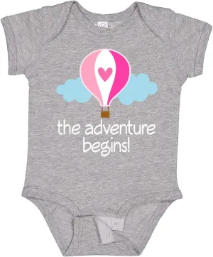 inktastic the Adventure Begins Hot Air Balloon Girls Baby Bodysuit