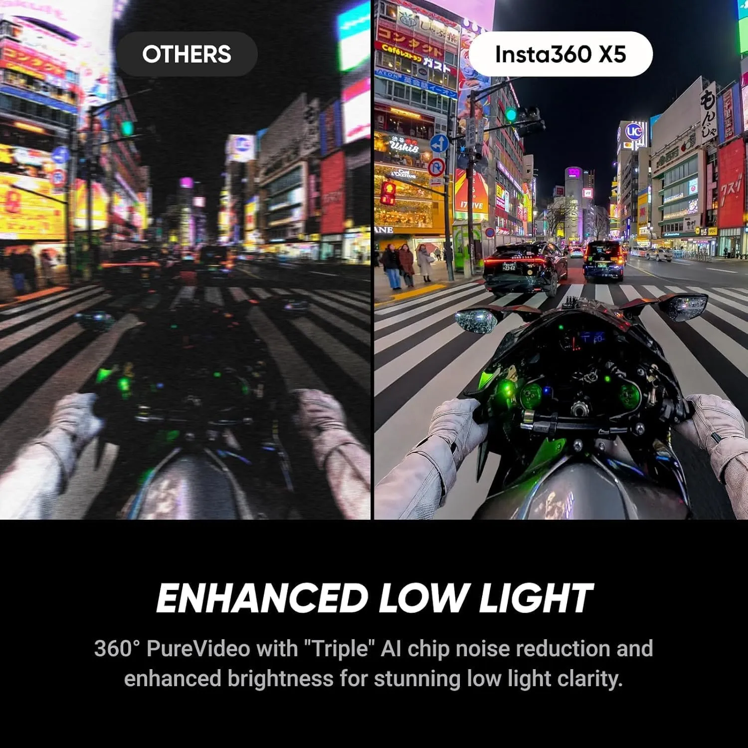 insta360 X5 - Waterproof 360 Action Camera with 1/1.28" Sensors, 8K 360 HDR Video, 72MP Photo, 4K60fps Single-Lens, Enhanced Low Light Performance, User-Replaceable Upgraded Lenses (256GB)