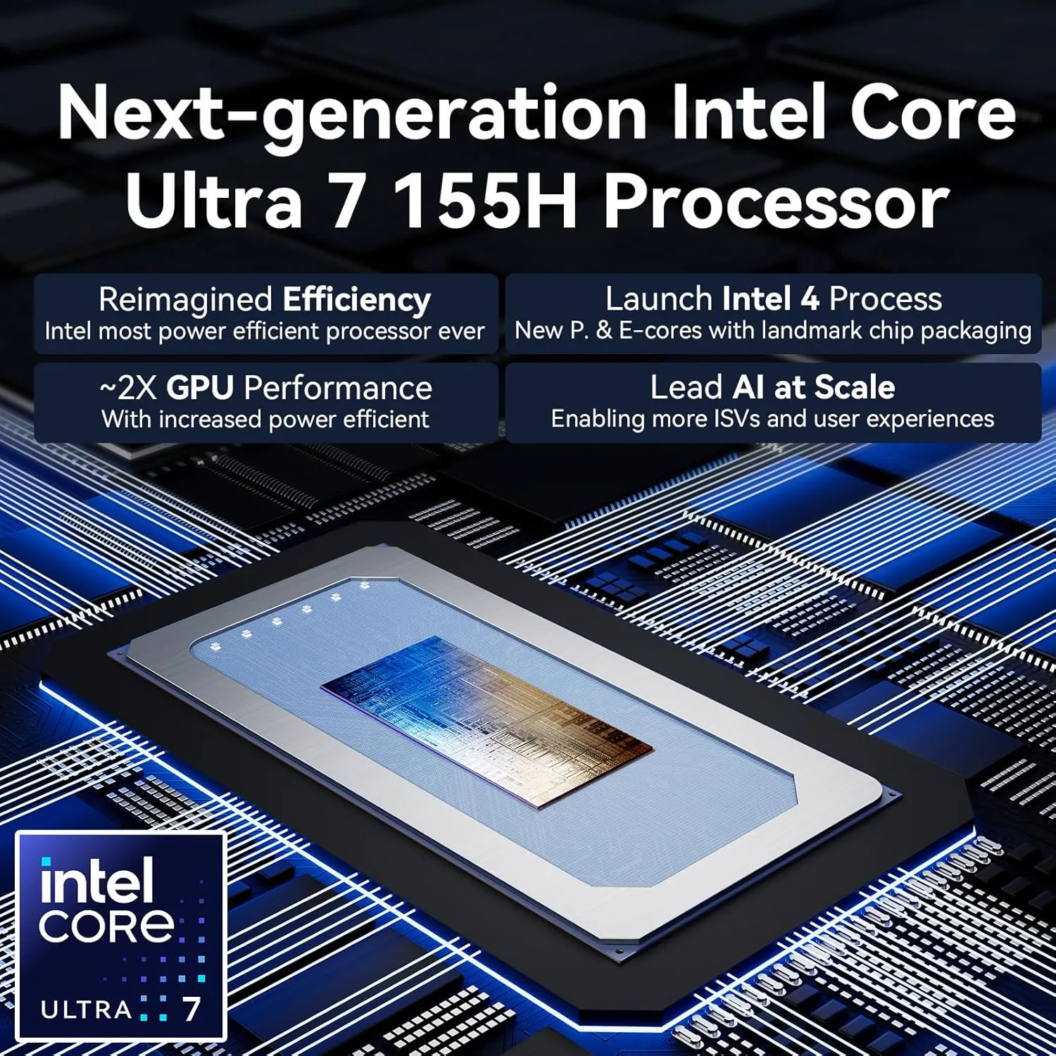 Intel NUC 14 Pro，for ASUS NUC 14 Pro NUC14RVH Revel Canyon AI Mini PC,Core Ultra 7 155H, Intel Arc GPU,AI Ready,32GB DDR5, 1TB SSD, Win 11 Pro, 8K/4K Quad Display/BT 5.3/WiFi 6E/Thunderbolt 4