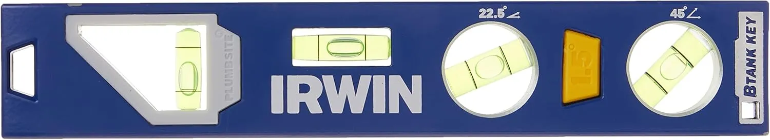 Irwin 1794153 250 Magnetic Torpedo Level, 9-Inch, Blue