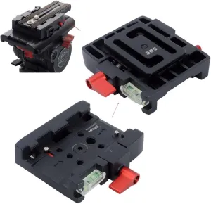 iShoot Camera Quick Release Plate Converter Clamp Adapter Compatible with Manfrotto Gitzo ACE Series 50mm Plate & Sachtler FSB-6T/8T/10T/DV8 3 3/DV8 5 5/DV10 3 3/DV10 5 5 Tripod Fluid Head