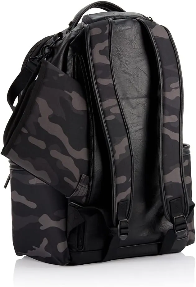 Itzy Ritzy Chelsea   Cole Diaper Bag Backpack - Large Capacity Boss Backpack Diaper Bag; Includes Changing Pad, Stroller Clips and Tassel, Camo with Stag Head Print Interior and Black Hardware