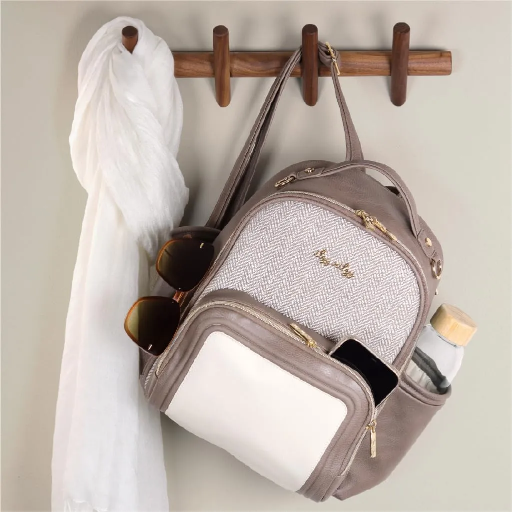 Itzy Ritzy Unisex Baby Mini Diaper Bag, Vanilla Latte-Plus