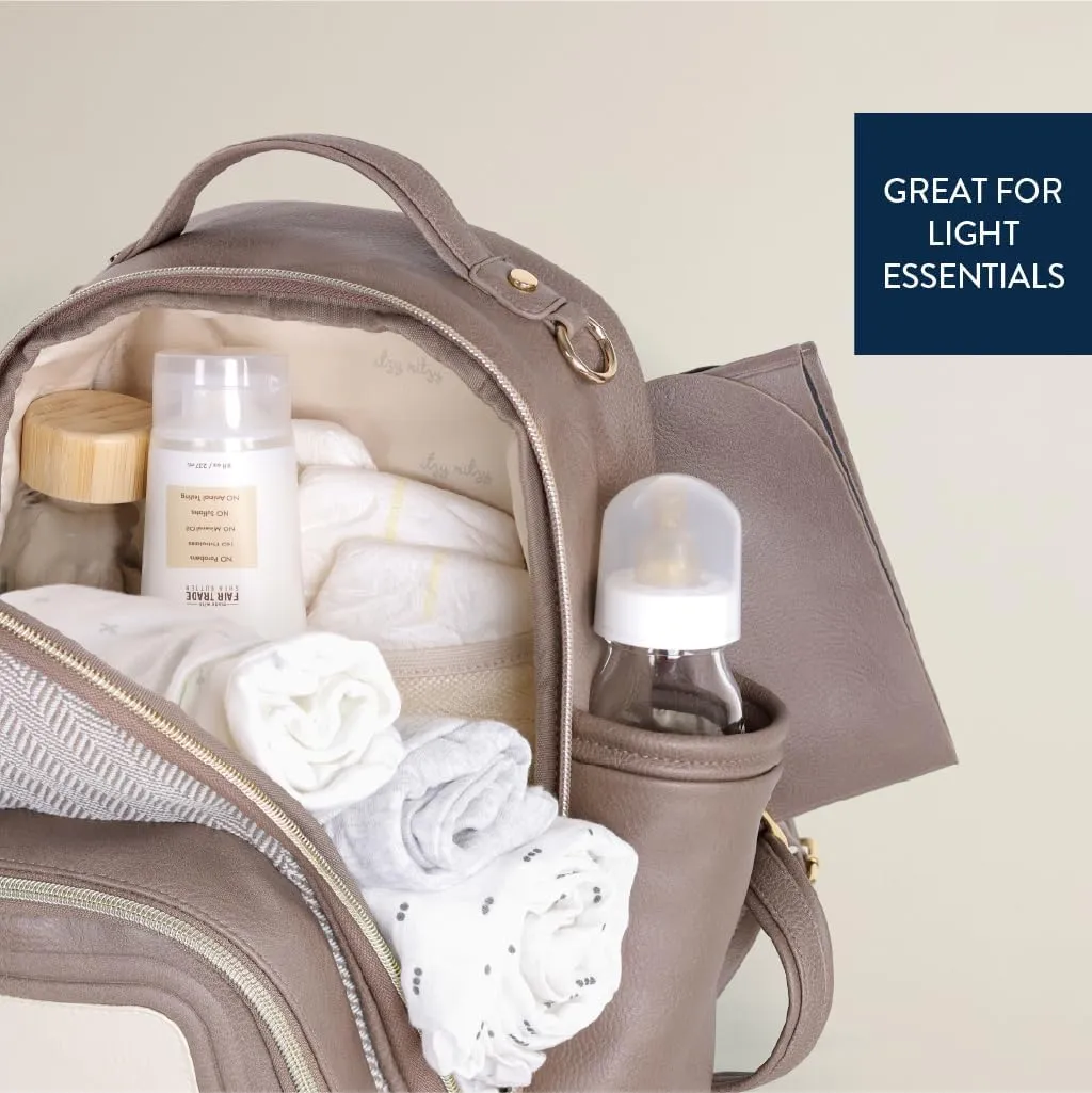 Itzy Ritzy Unisex Baby Mini Diaper Bag, Vanilla Latte-Plus