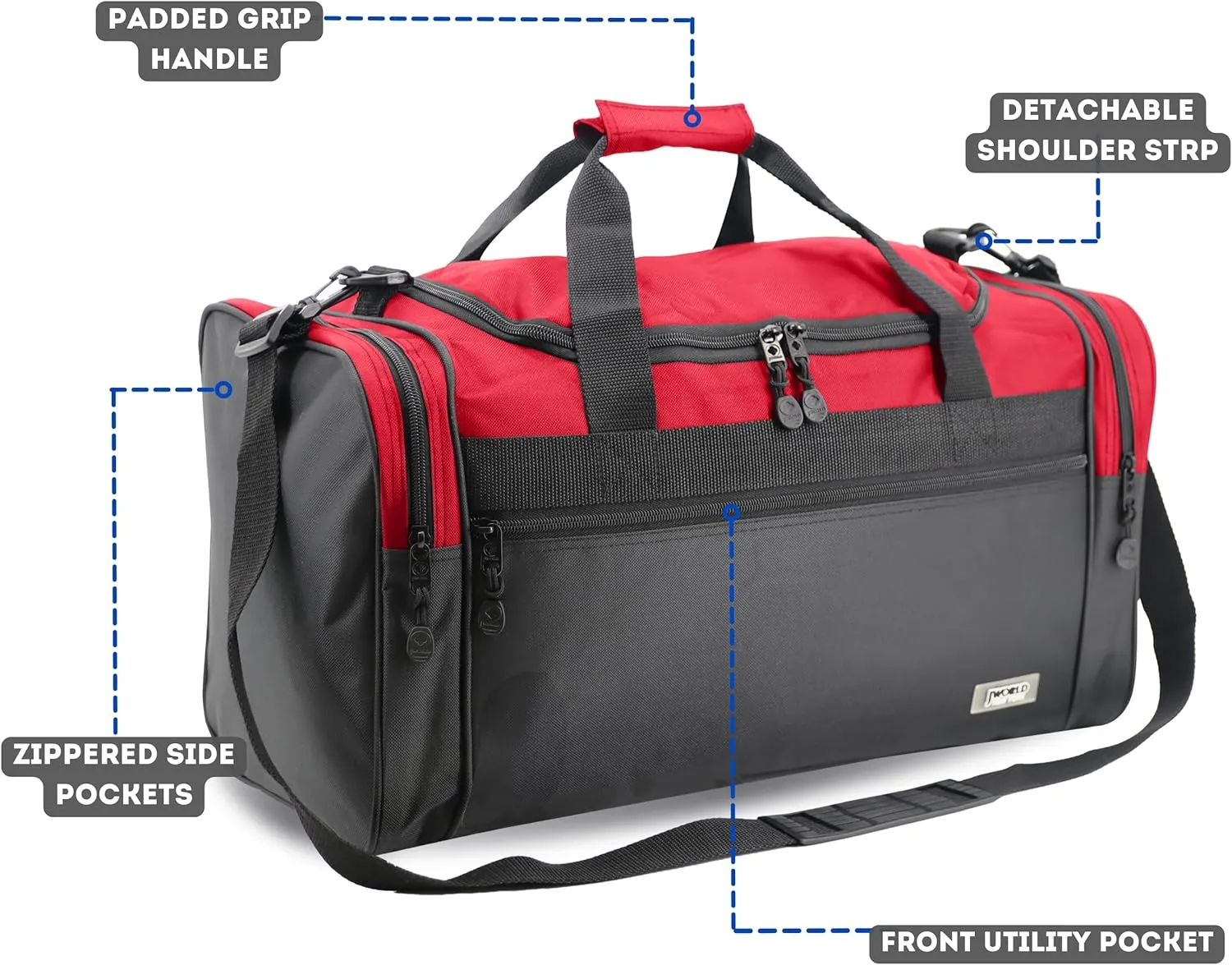 J World New York 18 Inch Copper Duffel Bag
