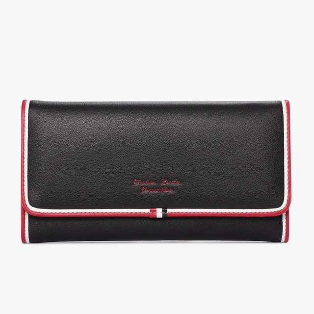 Jamarna Genuine Leather Long Clutch Purse Female