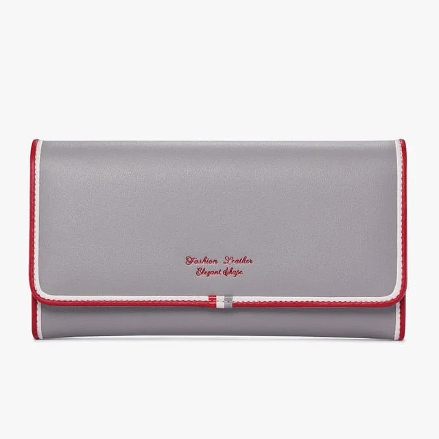 Jamarna Genuine Leather Long Clutch Purse Female