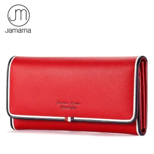 Jamarna Genuine Leather Long Clutch Purse Female