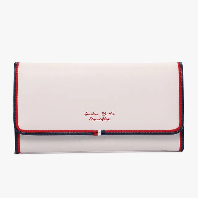 Jamarna Genuine Leather Long Clutch Purse Female