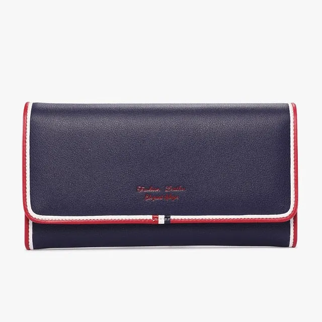 Jamarna Genuine Leather Long Clutch Purse Female