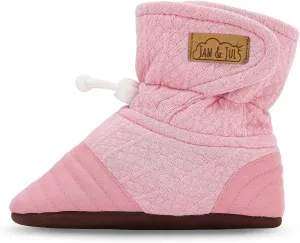 JAN & JUL Adjustable Stay-on Lite Baby Booties, Cotton Blend Slippers for Infant and Toddler