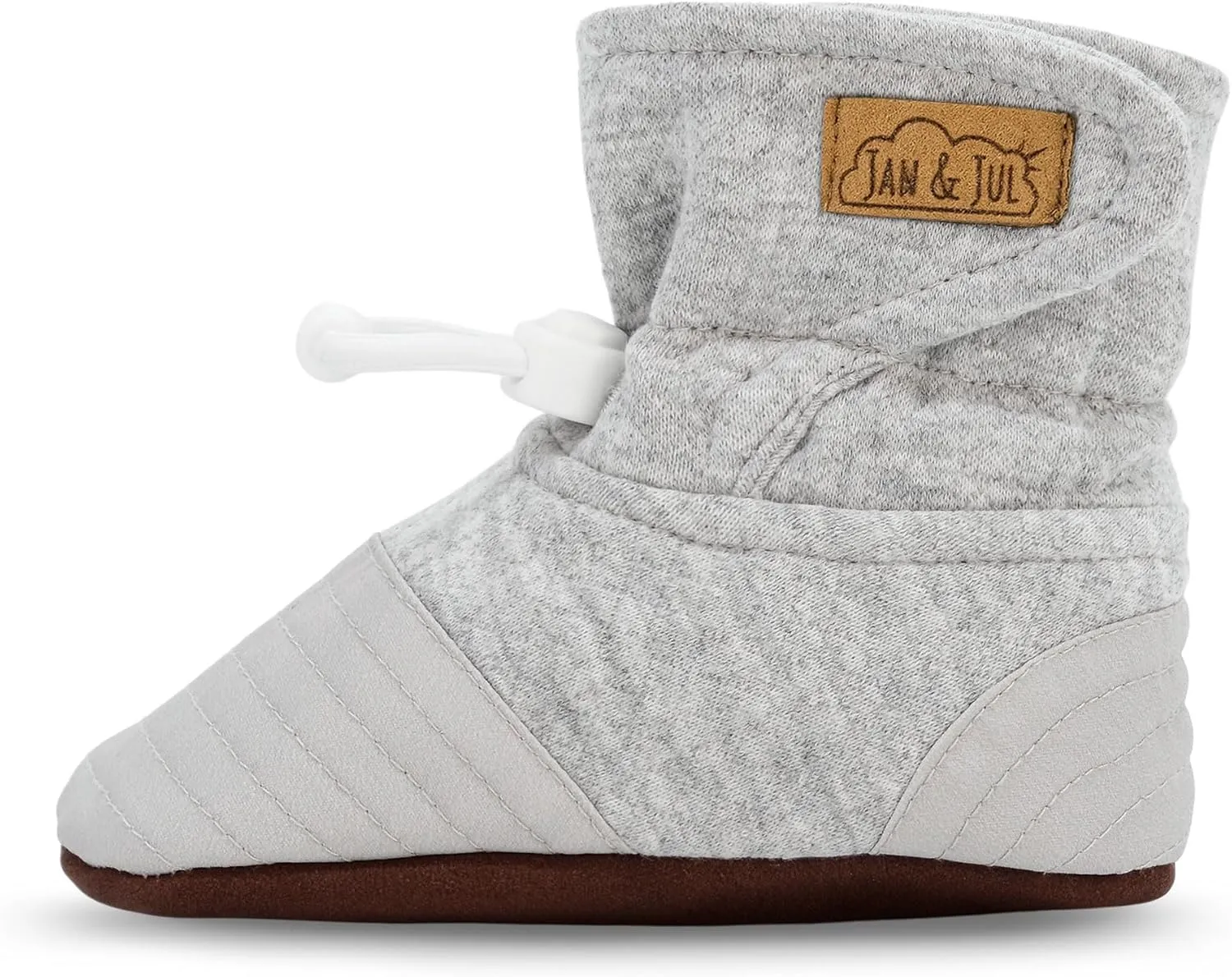 JAN & JUL Adjustable Stay-on Lite Baby Booties, Cotton Blend Slippers for Infant and Toddler
