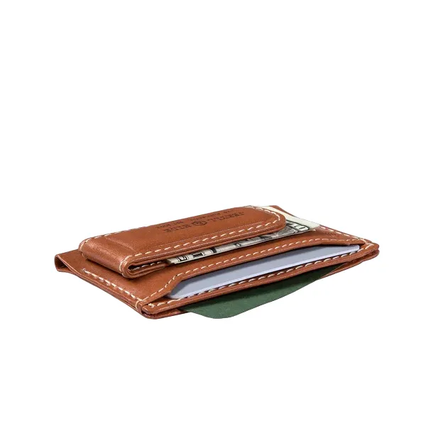 JEKYLL & HIDE ROMA MONEY CLIP CARD HOLDER, TAN