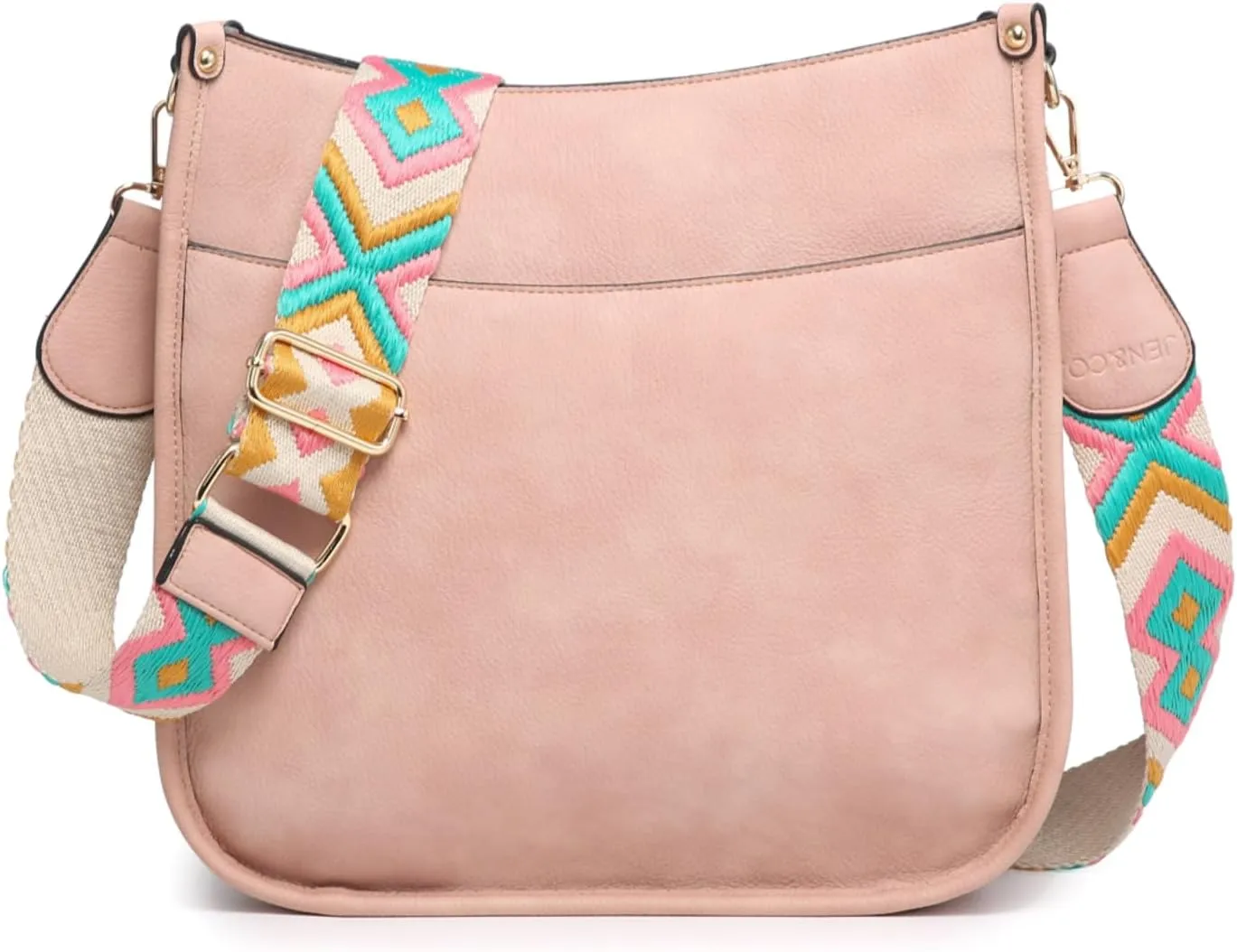 JEN & CO. Chloe - Vegan Leather Adjustable/Removable Guitar Strap - Women's Crossbody Handbag Purse