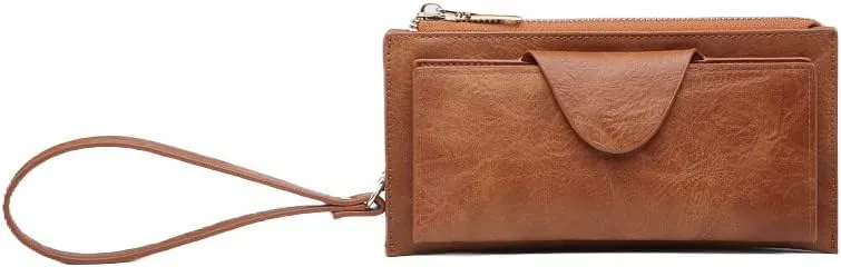 JEN & CO. Kyla RFID Wallet - Women's Vegan Leather Wristlet Purse & Clutch, Credit Card Holder, RFID Safe