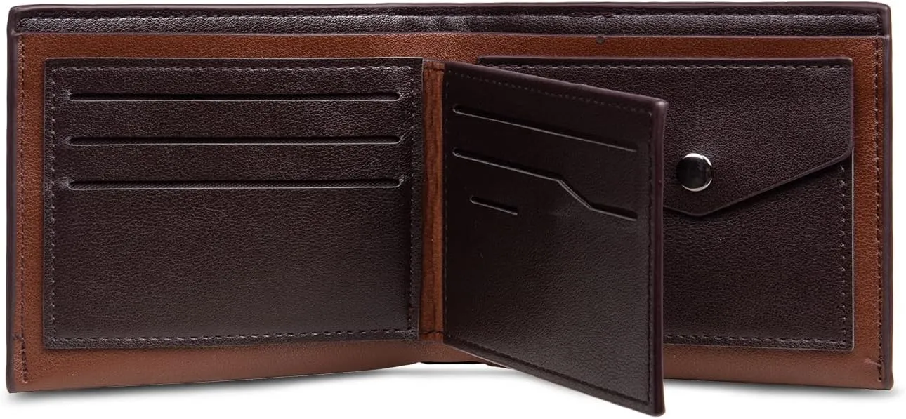 JewelOra Custom Photo Wallet for Men, Personalized Engraved Men's Photo Wallet, Customized PU Leather Wallet for Father's Day Birthday Christmas Gift for Husband, Dad, Son, Boyfriend(Brown-3)