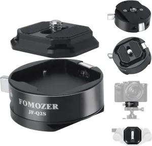 JF-Q2S Arca Type Camera Qucik Release Plate Kit, with Arca Swiss Peak Design Capture V3 Camera Clip，1/4" 3/8" Thread for Tripod Slider, Weighs 120g, Max Load 5kg