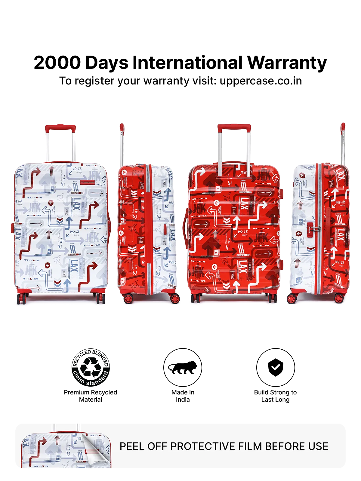 JFK Duo White and Red Set of 2 (S L) Trolley