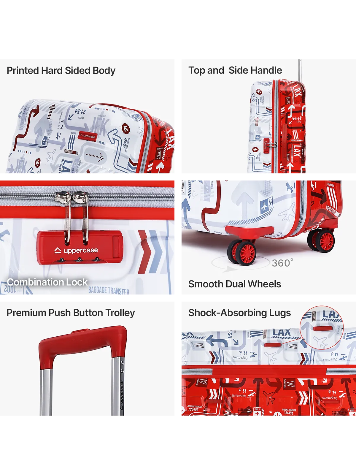 JFK Duo White and Red Set of 2 (S L) Trolley