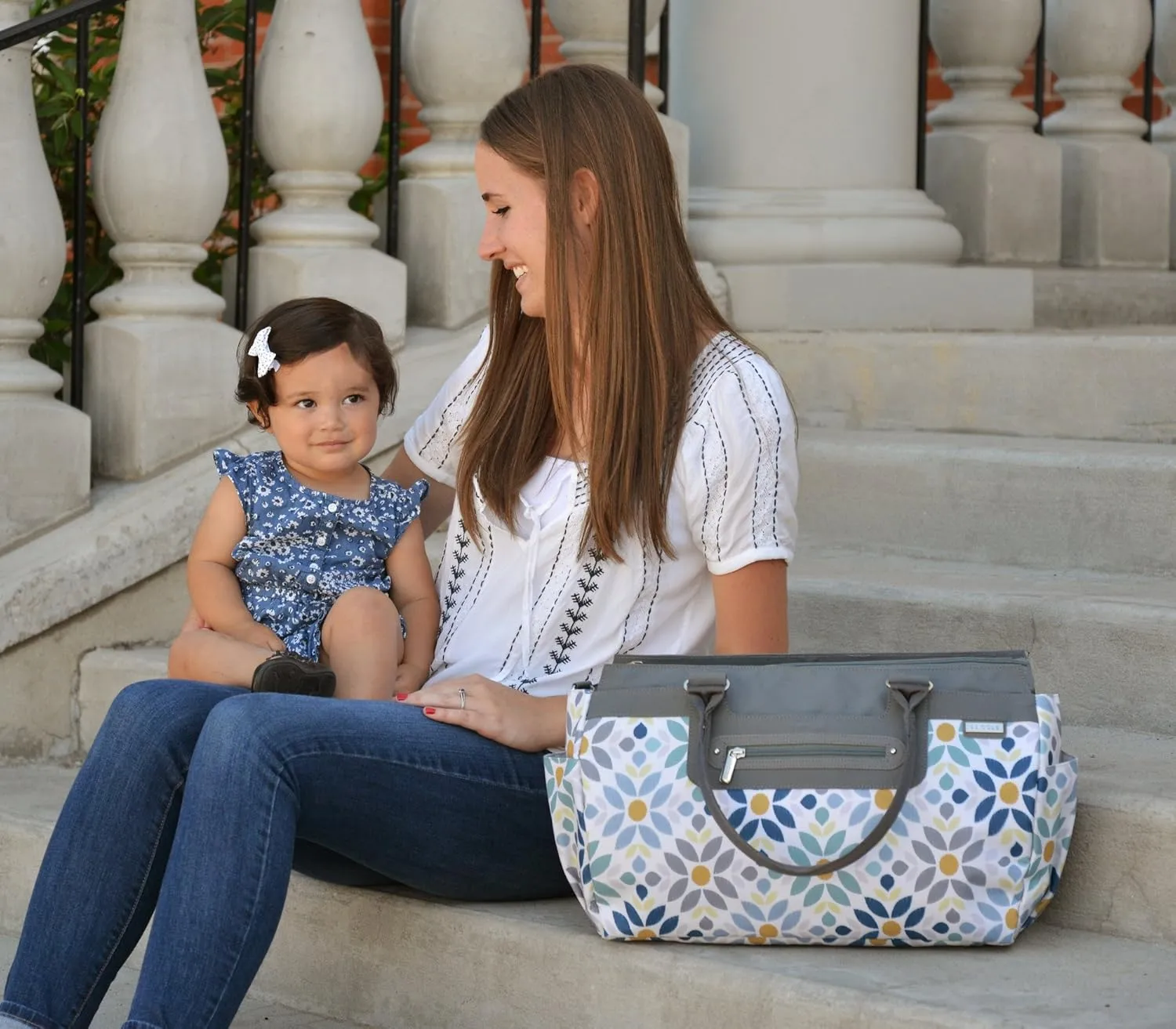 JJ Cole Parker Diaper Bag, Prairie Blossom