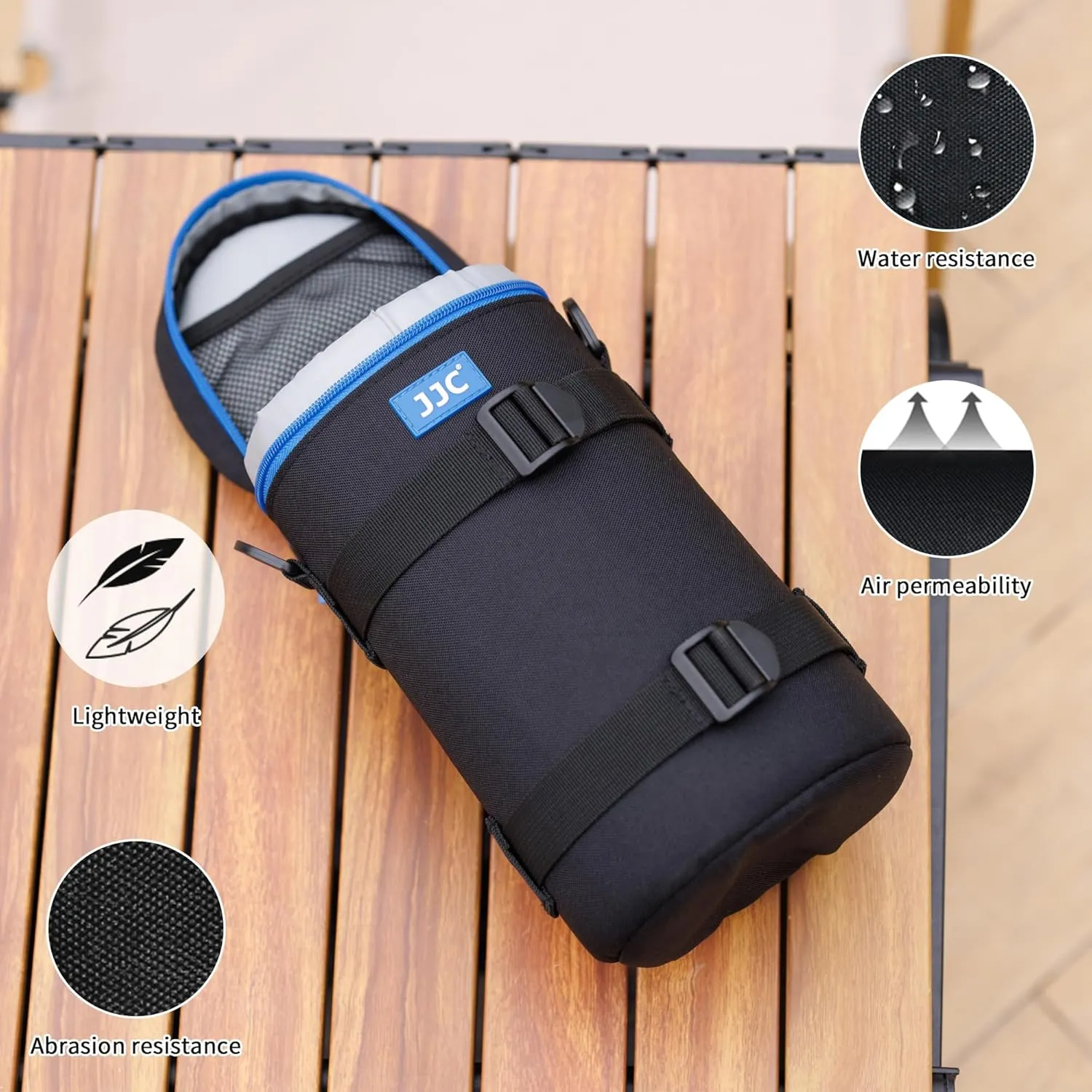 JJC Large Camera Lens Pouch Case Bag for Canon EF 100-400mm, 70-200mm f2.8 III II, 180mm f3.5L, RF 600mm f11, AF-S 80-200mm, 70-200mm f2.8G VR II and Other Lens Below 4.3 x 8.8(D x L)