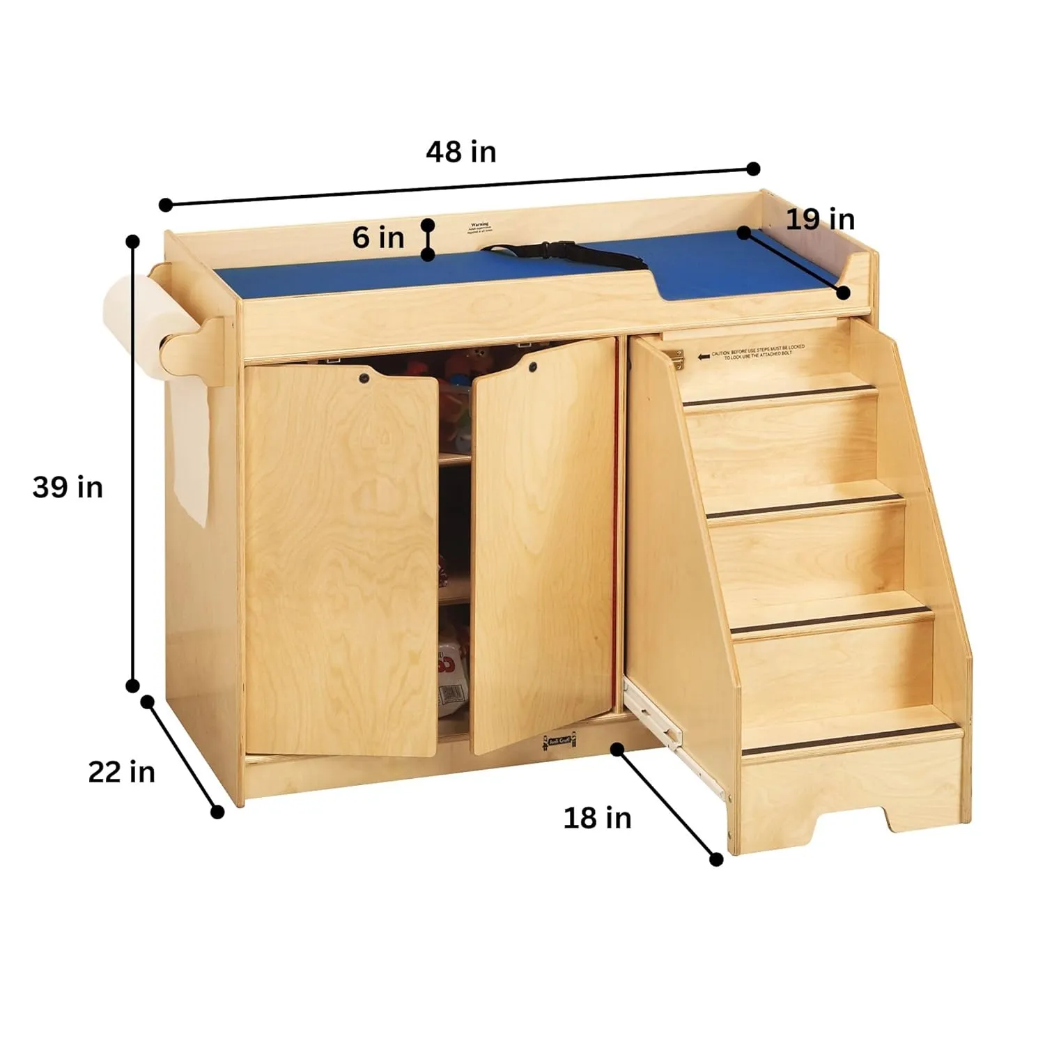 Jonti-Craft 5137JC Changing Table with Stairs, Right