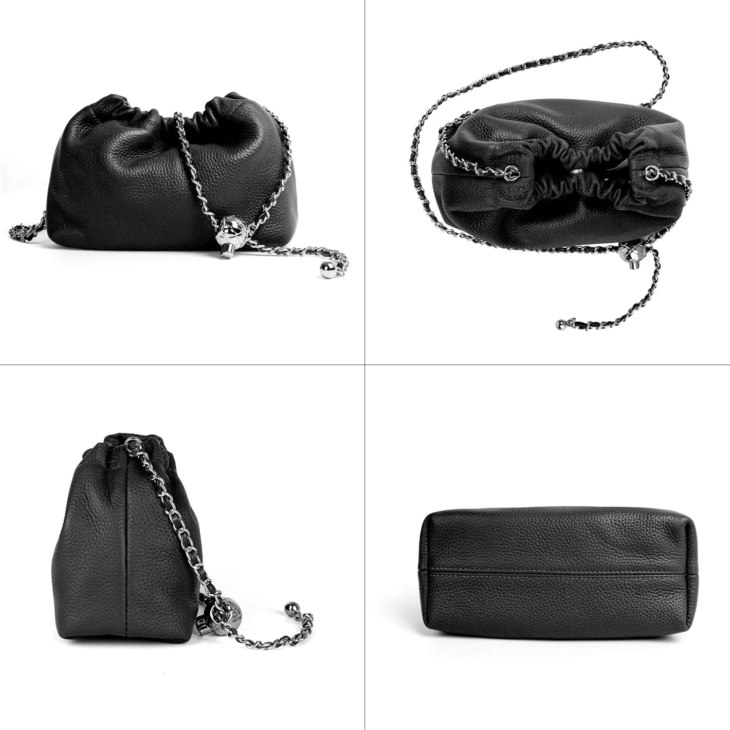 Joryin Trendy Dumpling Women's Crossbody Bag - Evening Clutch Vegan & Genuine Leather Hobo Cloud Purse