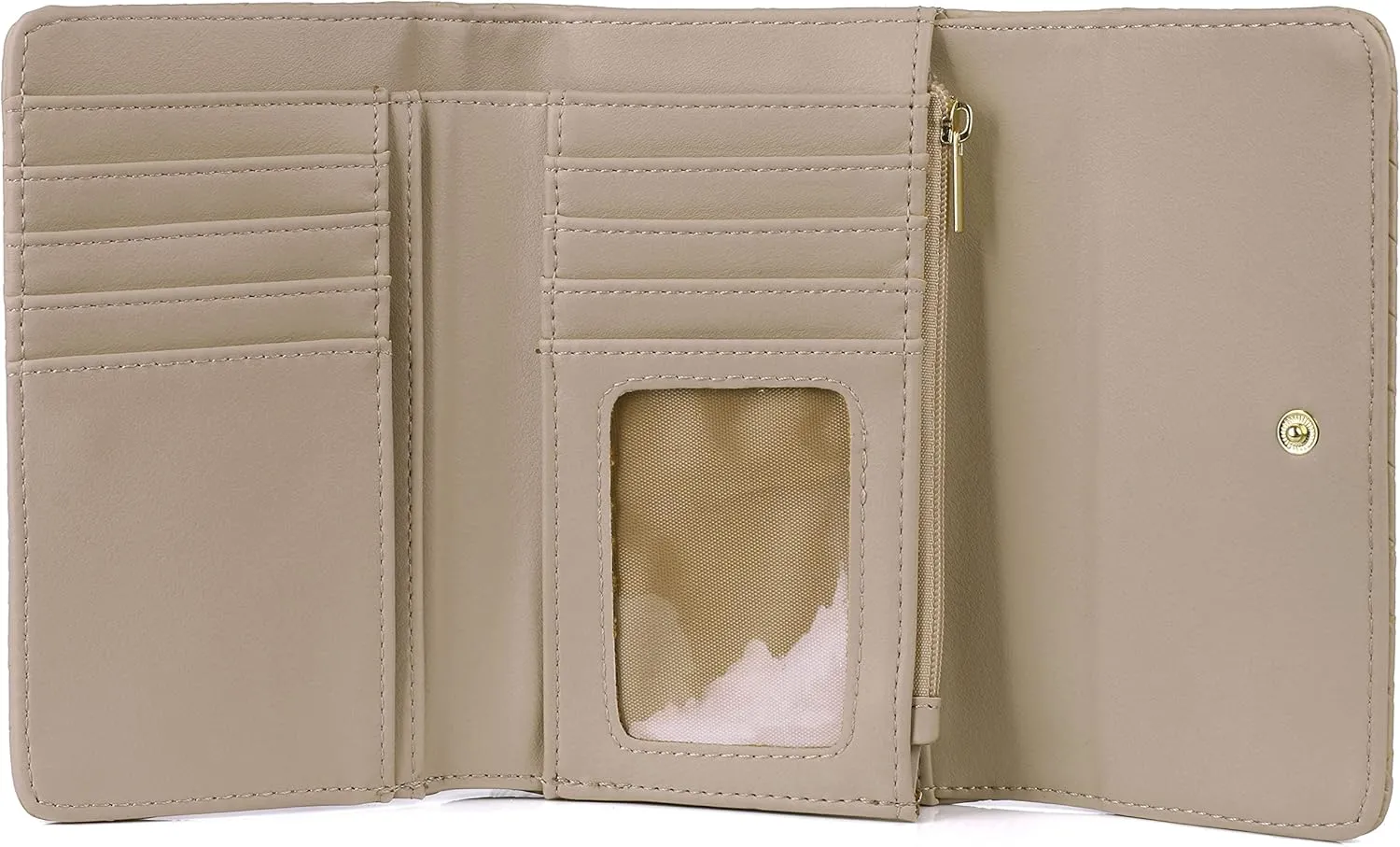Julia Buxton Basket Weave Mid Size Trifold