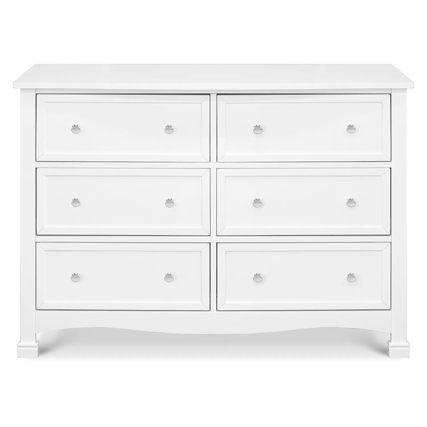 Kalani Baby Dresser for Nursery - GREENGUARD Gold Certified Wooden 6 Drawer Double Dresser - Kids Dresser for Boys and Girls - Multi-Purpose White Dresser for Bedroom, Living Room, and Hallway